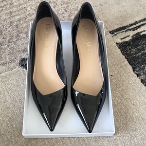 Dior Black Patent Pointed Toe Heels
